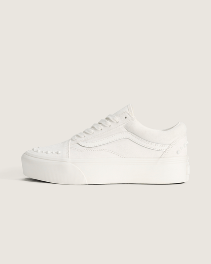 Vans Old Skool Platform Shoe in Marshmallow White