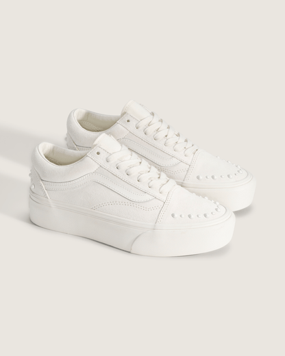 Vans Old Skool Platform Shoe in Marshmallow White
