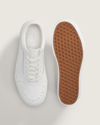 Vans Old Skool Platform Shoe in Marshmallow White