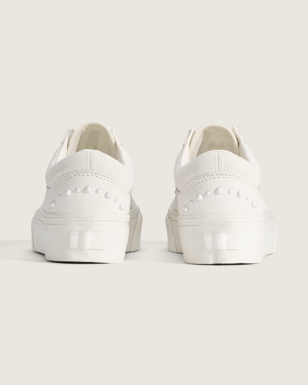 Vans Old Skool Platform Shoe in Marshmallow White