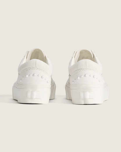 Vans Old Skool Platform Shoe in Marshmallow White