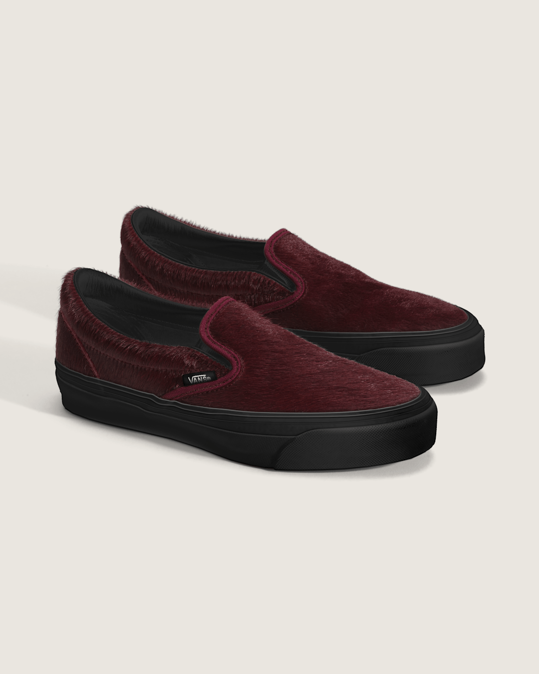 Vans Premium Classic Slip-On Shoe in Burgundy Red