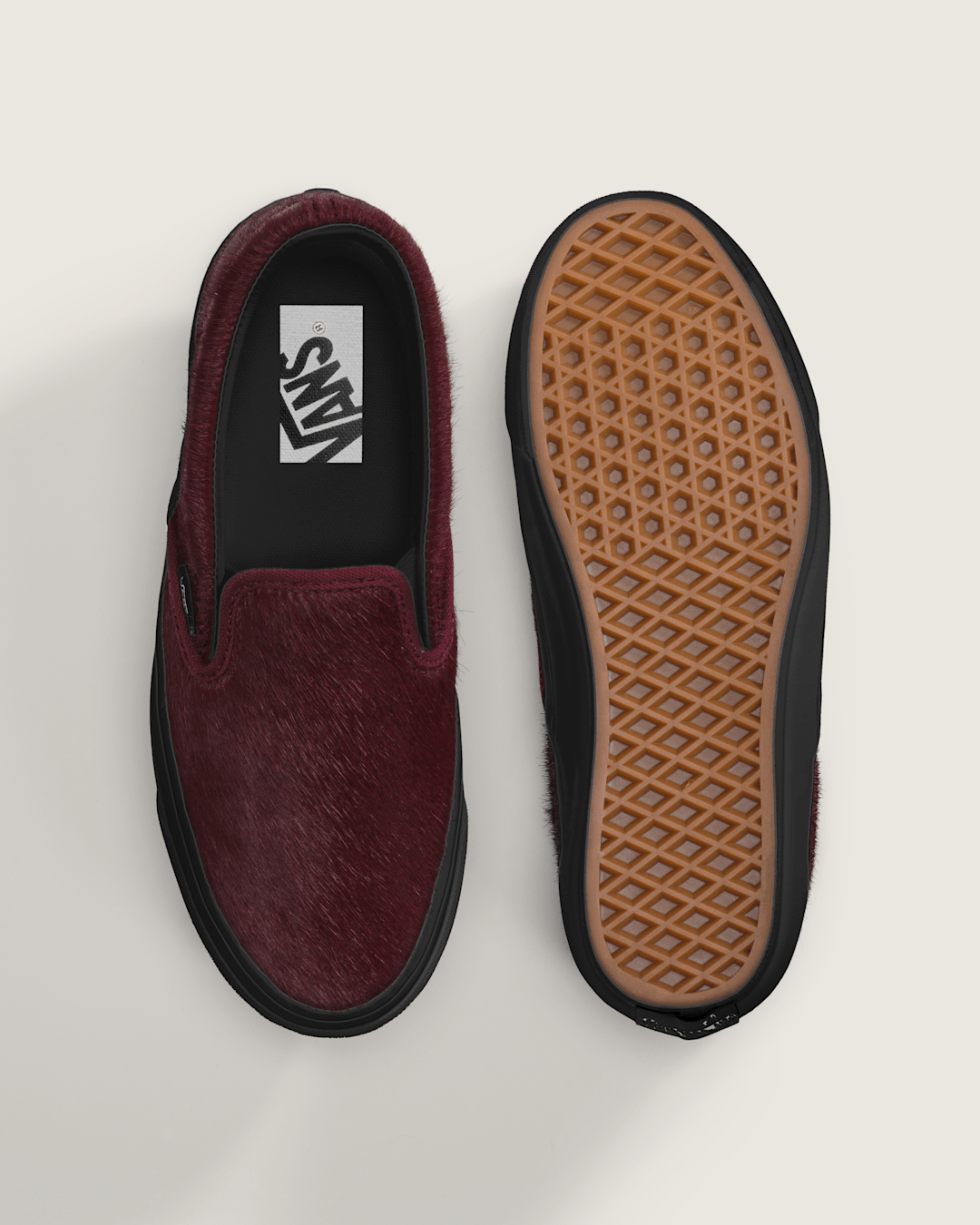 Vans Premium Classic Slip-On Shoe in Burgundy Red