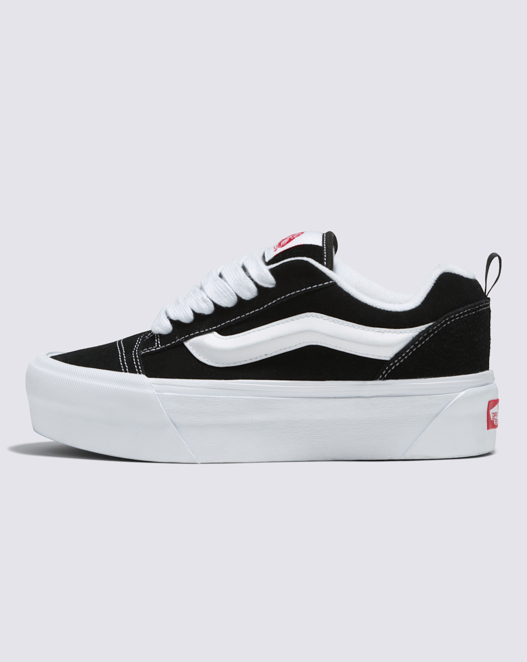 Vans Knu Stack Shoe in Black / True White