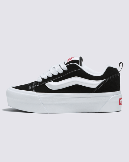 Vans Knu Stack Shoe in Black / True White
