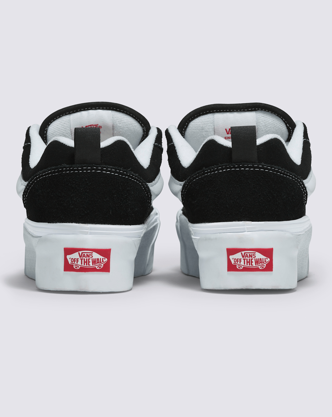 Vans Knu Stack Shoe in Black / True White