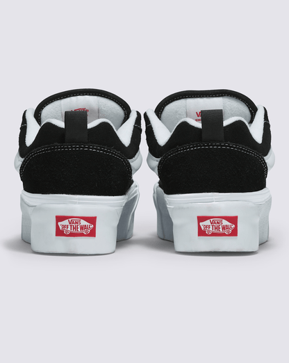 Vans Knu Stack Shoe in Black / True White