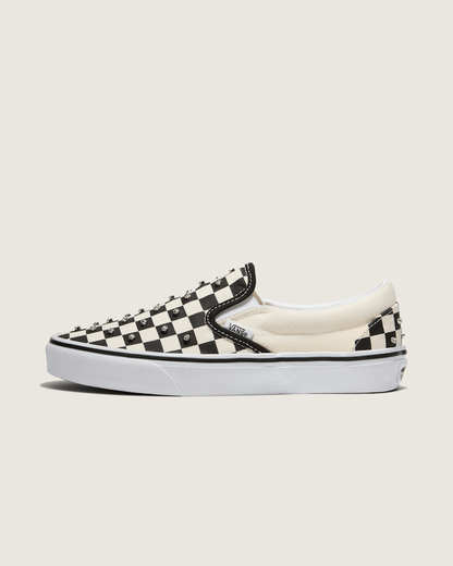 Vans Classic Slip-On Checkerboard Shoe in Black / White