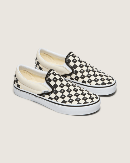 Vans Classic Slip-On Checkerboard Shoe in Black / White