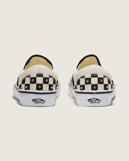 Vans Classic Slip-On Checkerboard Shoe in Black / White