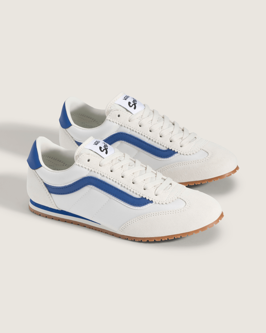 Vans Super Lowpro Shoe in Marshmallow White / True Blue