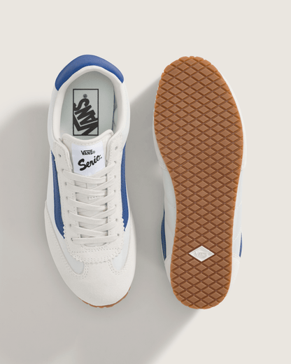 Vans Super Lowpro Shoe in Marshmallow White / True Blue