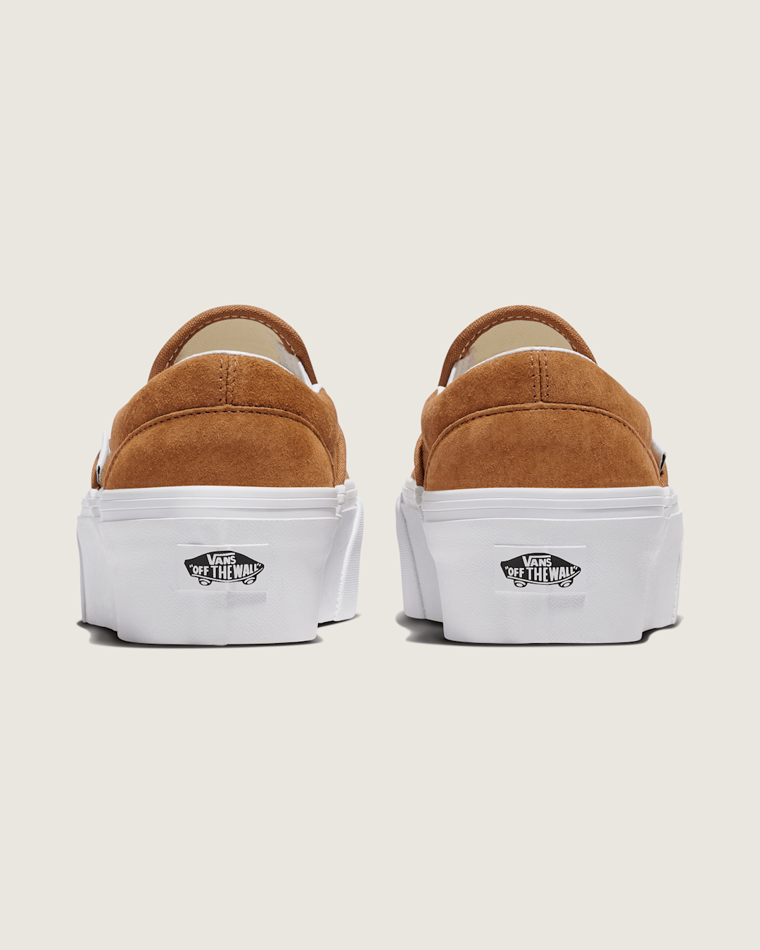 Vans Classic Slip-On Platform Shoe in Chipmunk Brown