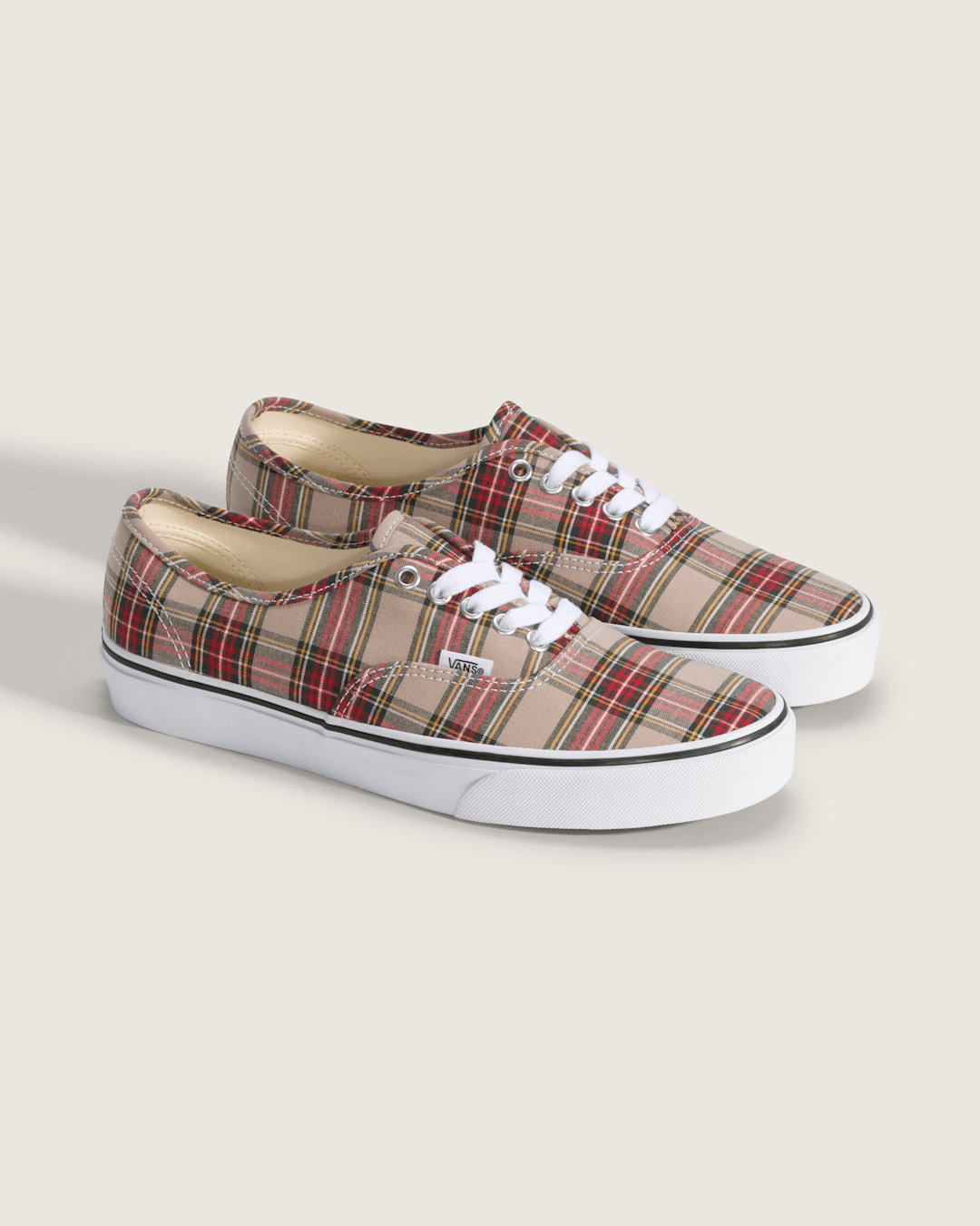 Vans Authentic Shoe in Brown / Red