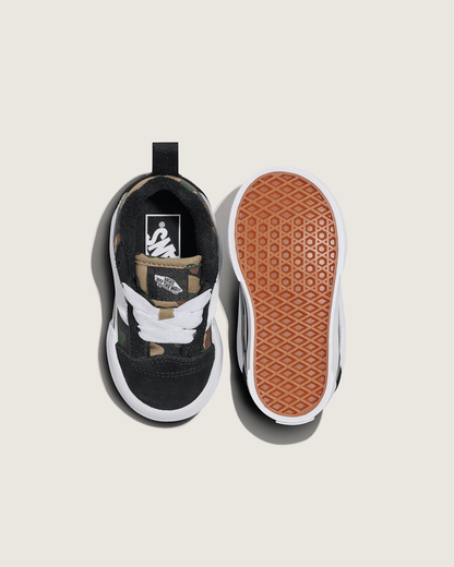 Vans Toddler Knu Skool Shoe in Camo Jungle Green
